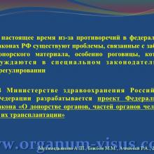 Мухамедьянова А.Ш., Бикбов М.М., Азнабаев Р.А. Современные нормативно-правовые аспекты трансплантации органов  и тканей человека (роговицы, cornea)  в Российской Федерации  и Федеративной Республике Германия. Доклад на юбилейной научно-практической конференции по офтальмологии «Добрые соседи-2014», 02 октября 2014г., г. Киров, Россия. Клуб знатоков офтальмологии на портале орган зрения www.organum-visus.com