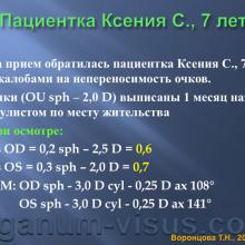 Воронцова Т.Н. Нарушения аккомодации и их лечение (Accommodation disturbances and their treatment). Лекция для офтальмологов, оптиков, оптометристов и специалистов, изучающих орган зрения. Портал www.organum-visus.com